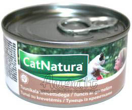 Cat Natura tunai su krevetėmis konservai katėms 85 g
